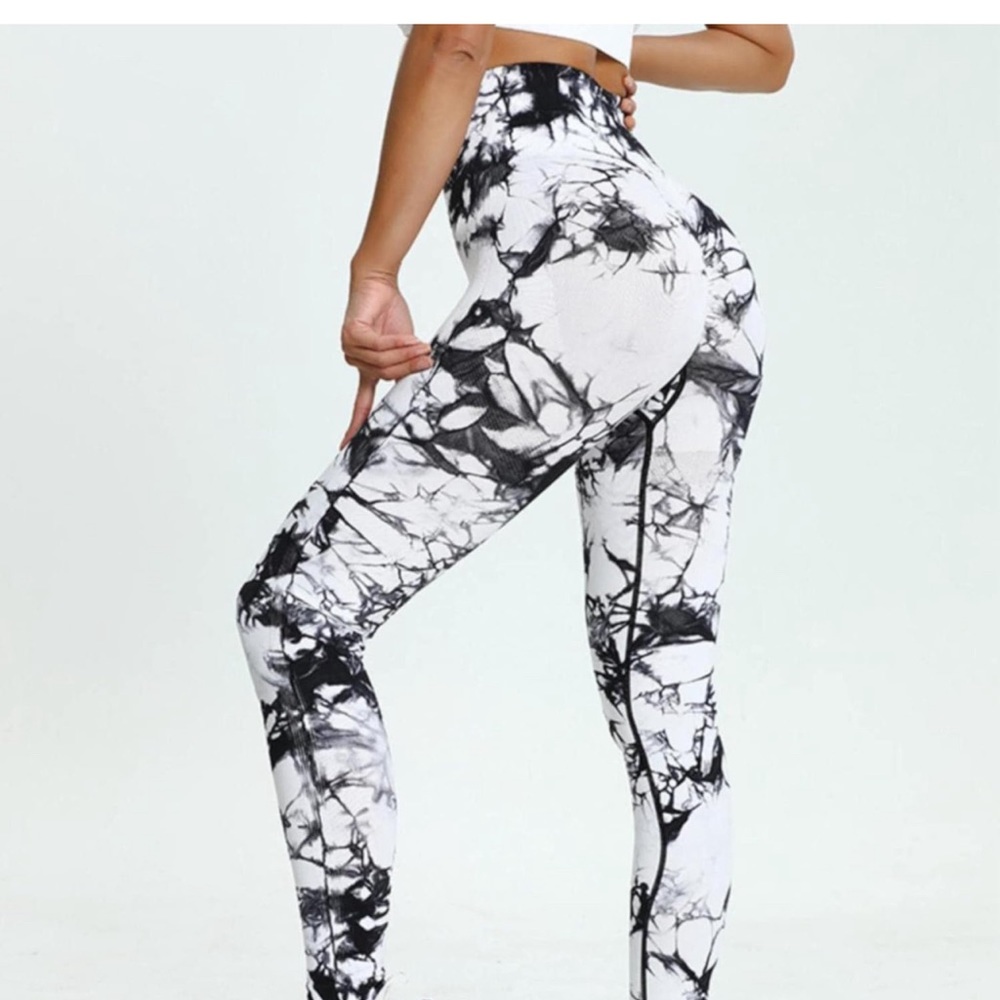 Tie Dye Seamless High Waist Abdominal Retraction Yoga Pants